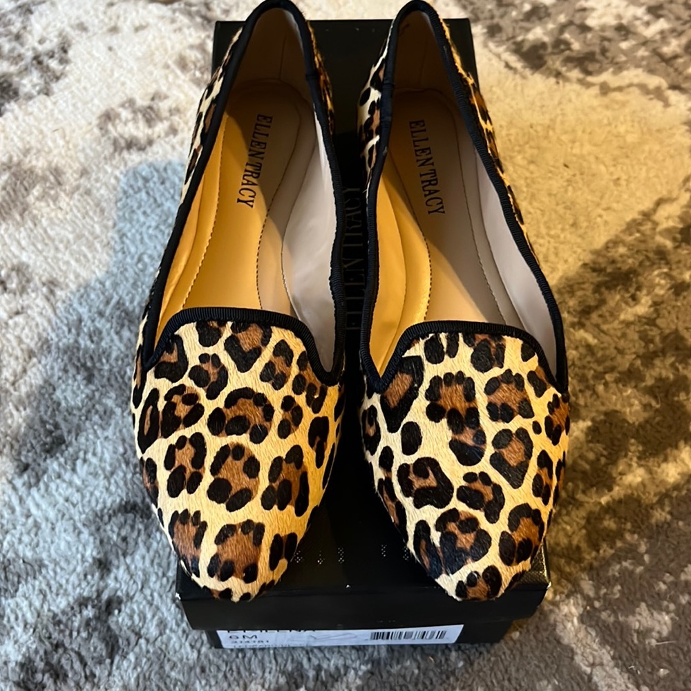 Ellen Tracy Leopard Loafers